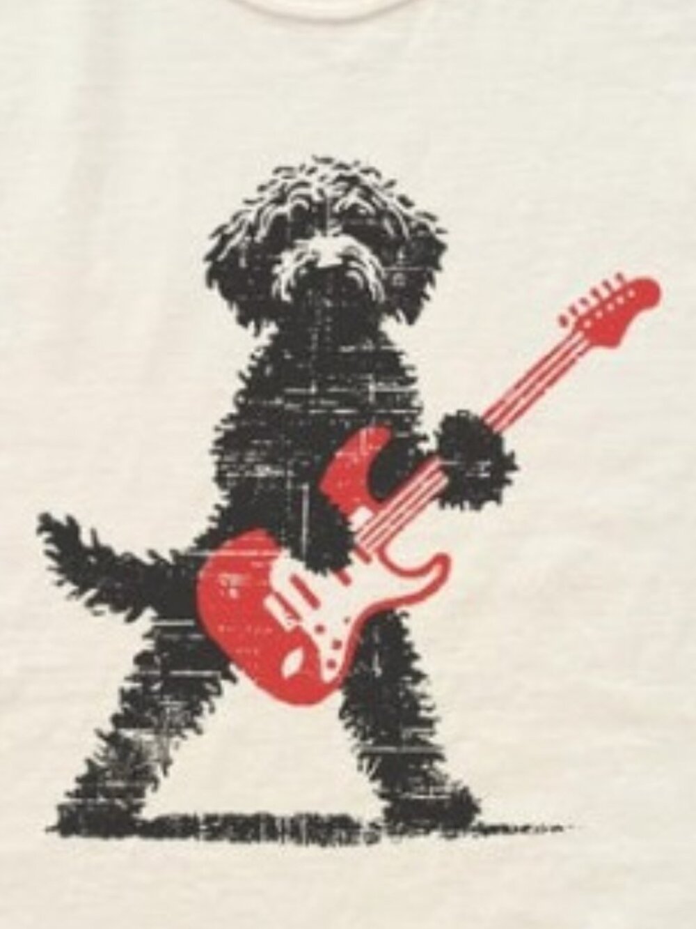 Goldendoodle Rock T-Shirt, Guitar Music Lover Tee - Picture 2 of 4